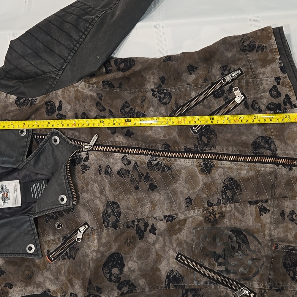Harley-Davidson Black and Brown Skull Bomber Jacket - Picture 16 of 16